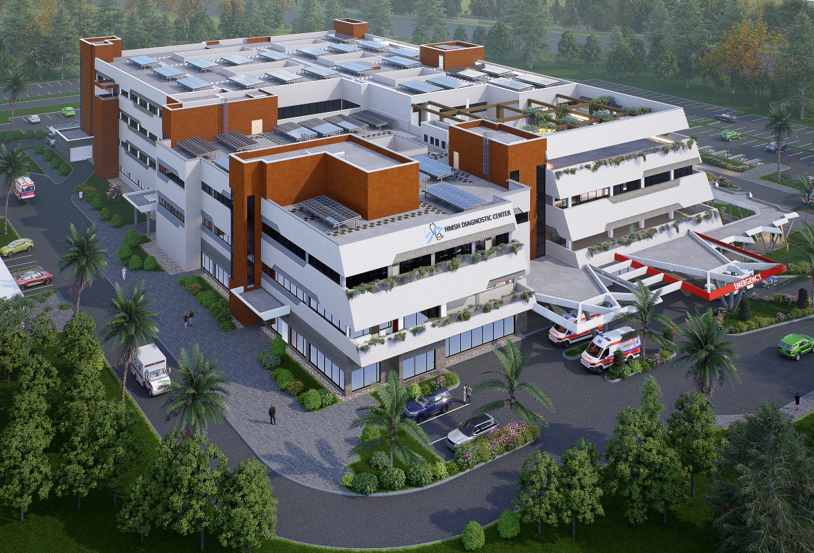state of the art Multispecialty Hospital designed by Artec Practice Ltd.