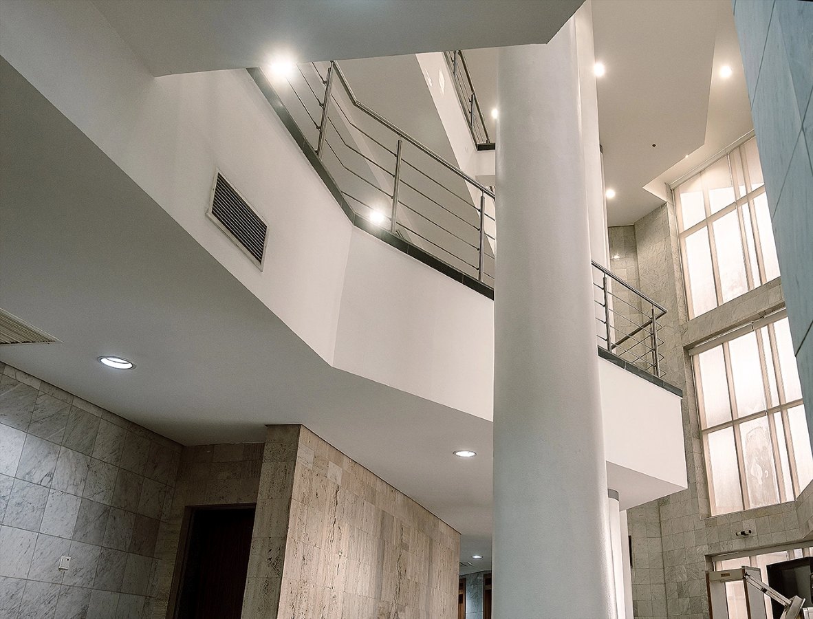 This seven-storey building in Lagos, Nigeria was designed by Artec Practice Ltd.