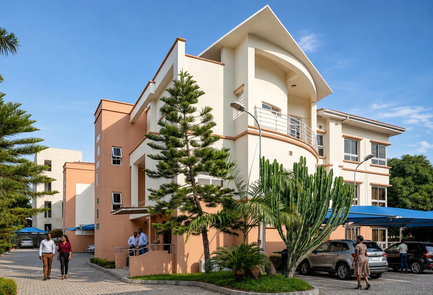 These Private development apartment buildings were designed by Artec Practice Ltd.