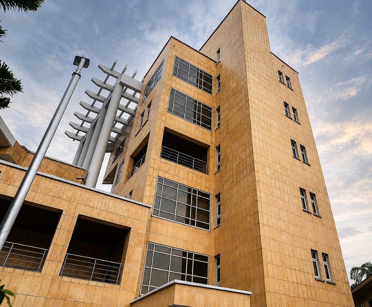 This seven-storey building in Lagos, Nigeria was designed by Artec Practice Ltd.