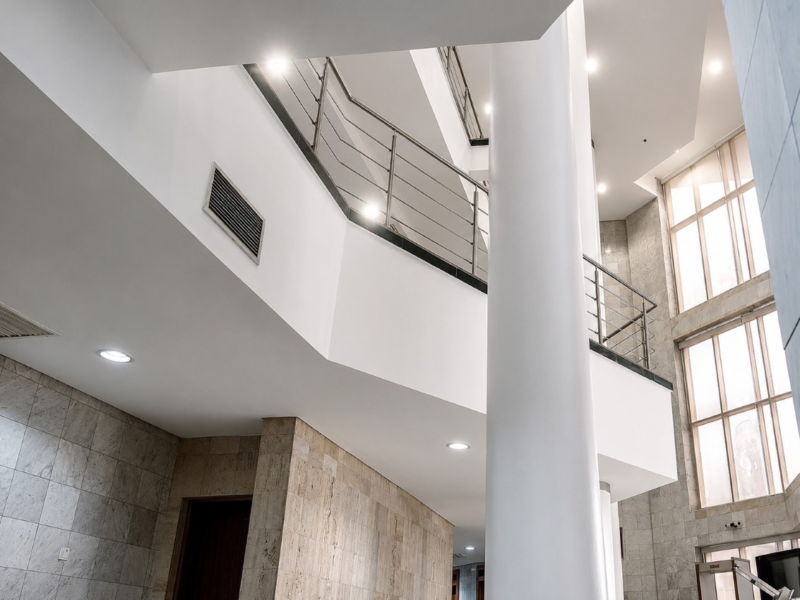 This seven-storey building in Lagos, Nigeria was designed by Artec Practice Ltd.