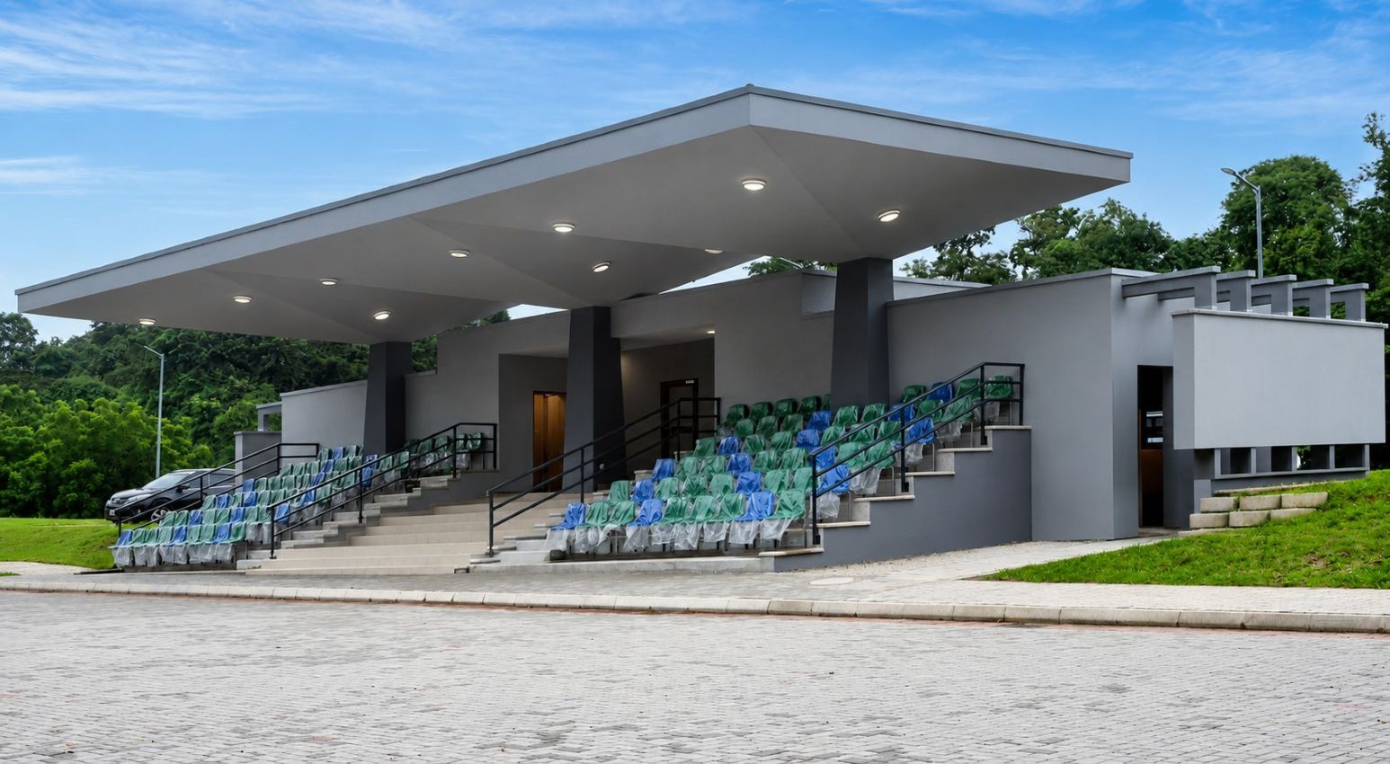 Parade ground designed by Artec Practice Ltd.