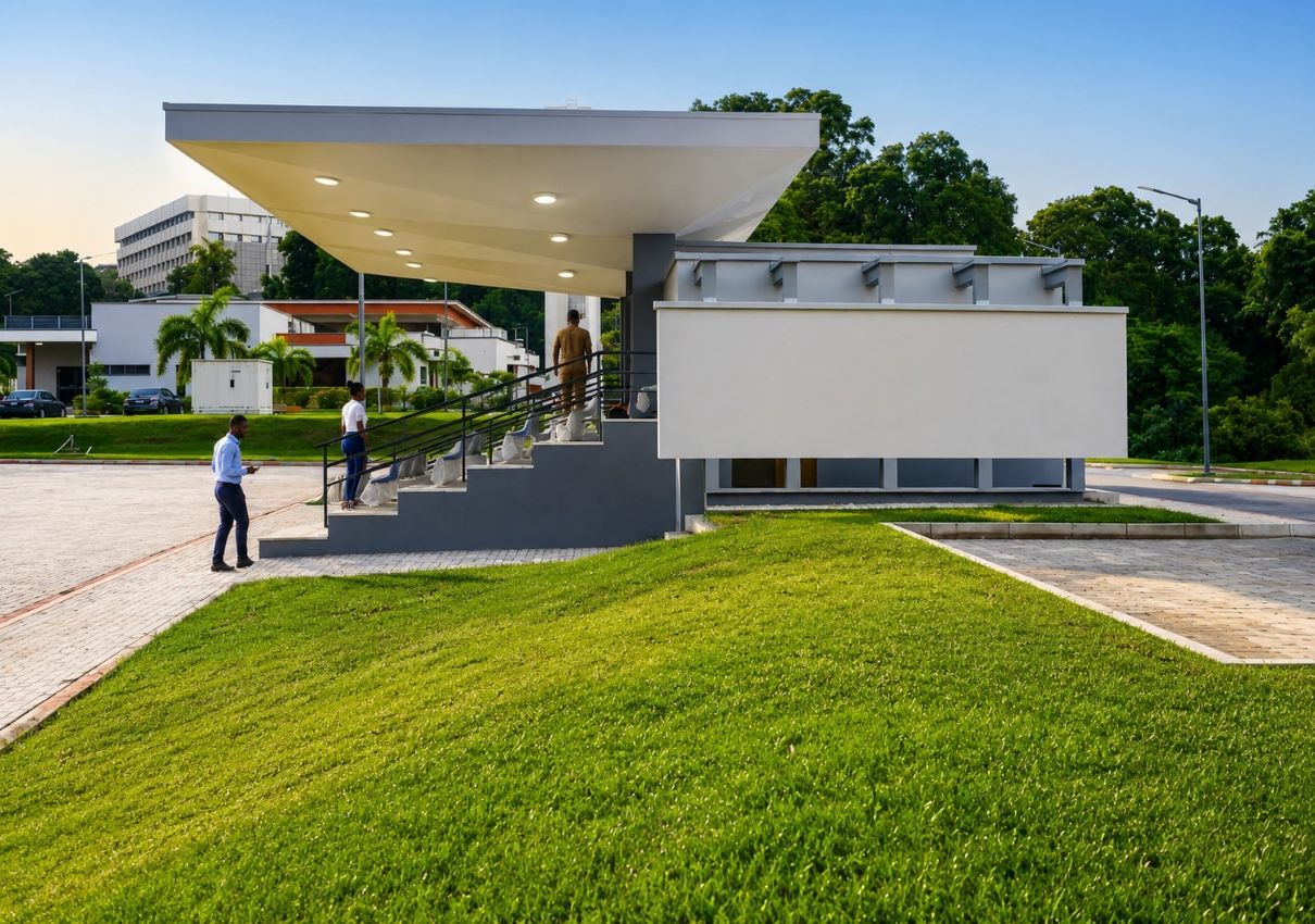 Parade ground designed by Artec Practice Ltd.