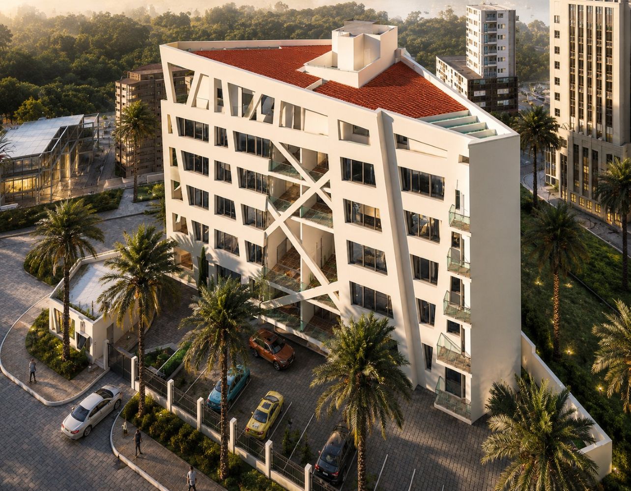 High-end luxury apartment building designed by Artec Practice Ltd.