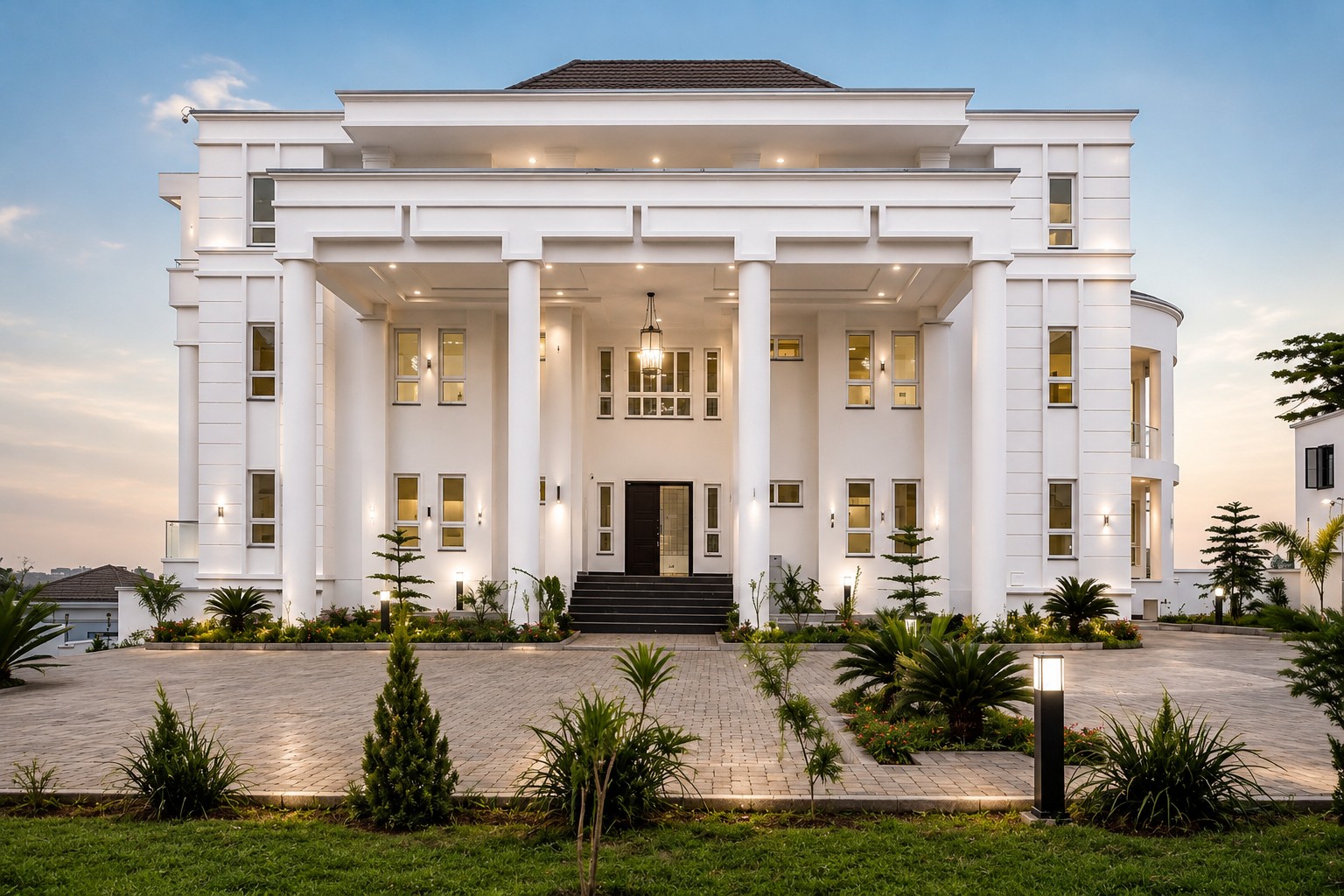 Incredible all white mansion designed by Artec Practice Ltd.