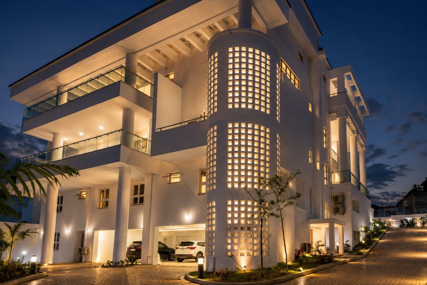 Incredible all white mansion designed by Artec Practice Ltd.