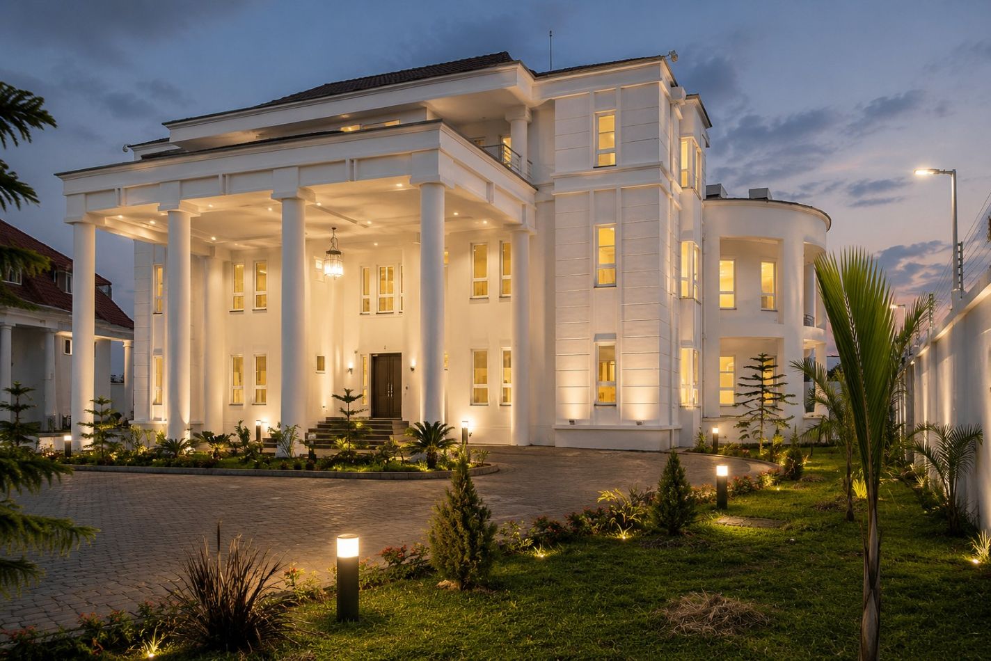 Incredible all white mansion designed by Artec Practice Ltd.