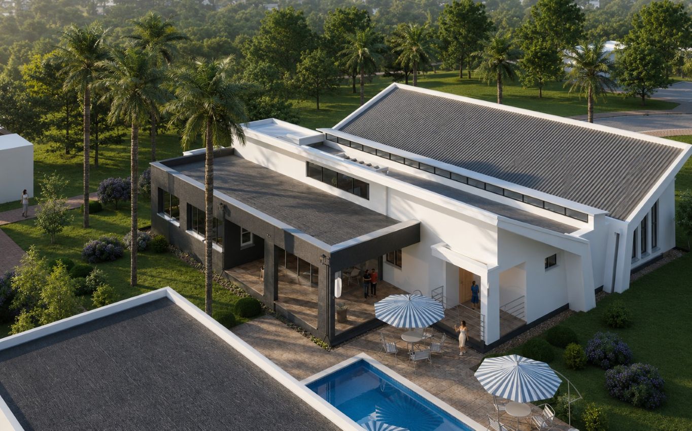 Dynamic villa designed by Artec Practice Ltd.