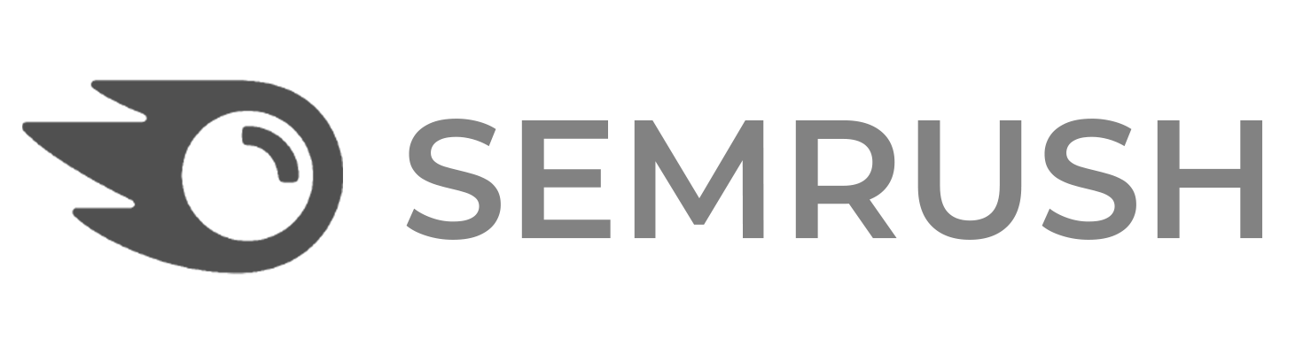 Logo SEMrush avec une icône représentant une flèche stylisée et un graphique circulaire.