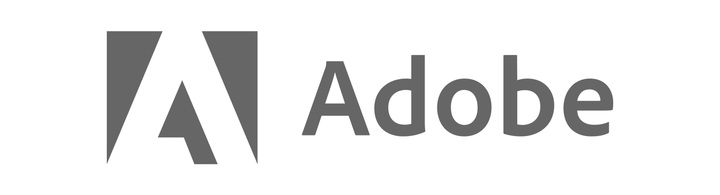 Logo d'Adobe avec le nom de la marque en texte stylisé.