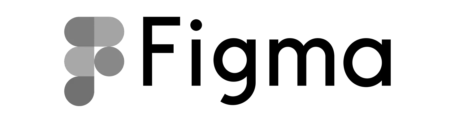 Logo de Figma avec des formes de cercle et rectangle colorées à gauche du texte.