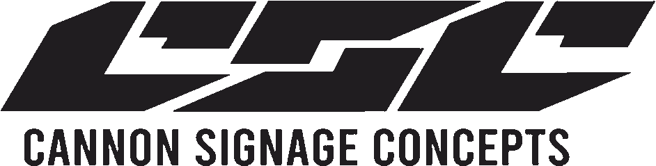 Cannon Signage Concepts logo with stylized letters CSC.