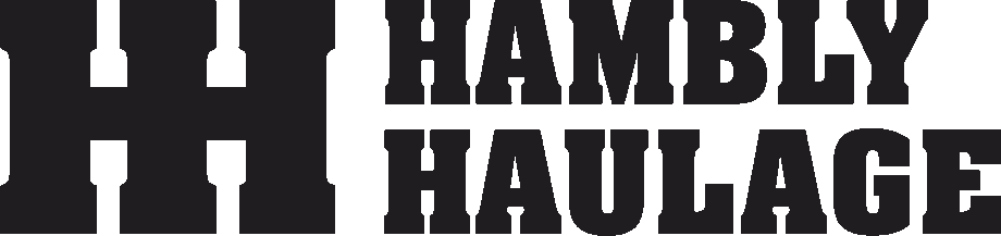 Logo with large bold letters 'HH' followed by the text 'Hambly Haulage' in uppercase bold font.