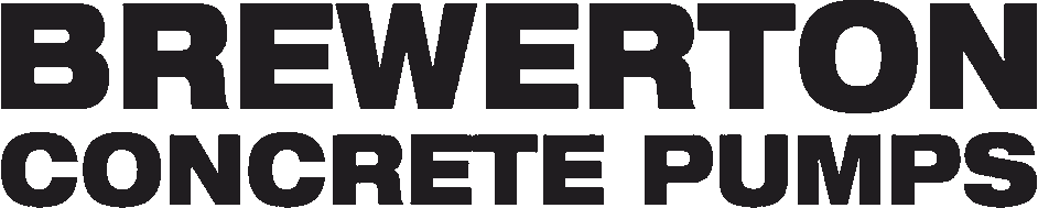 BREWERTON CONCRETE PUMPS text logo in bold black font.