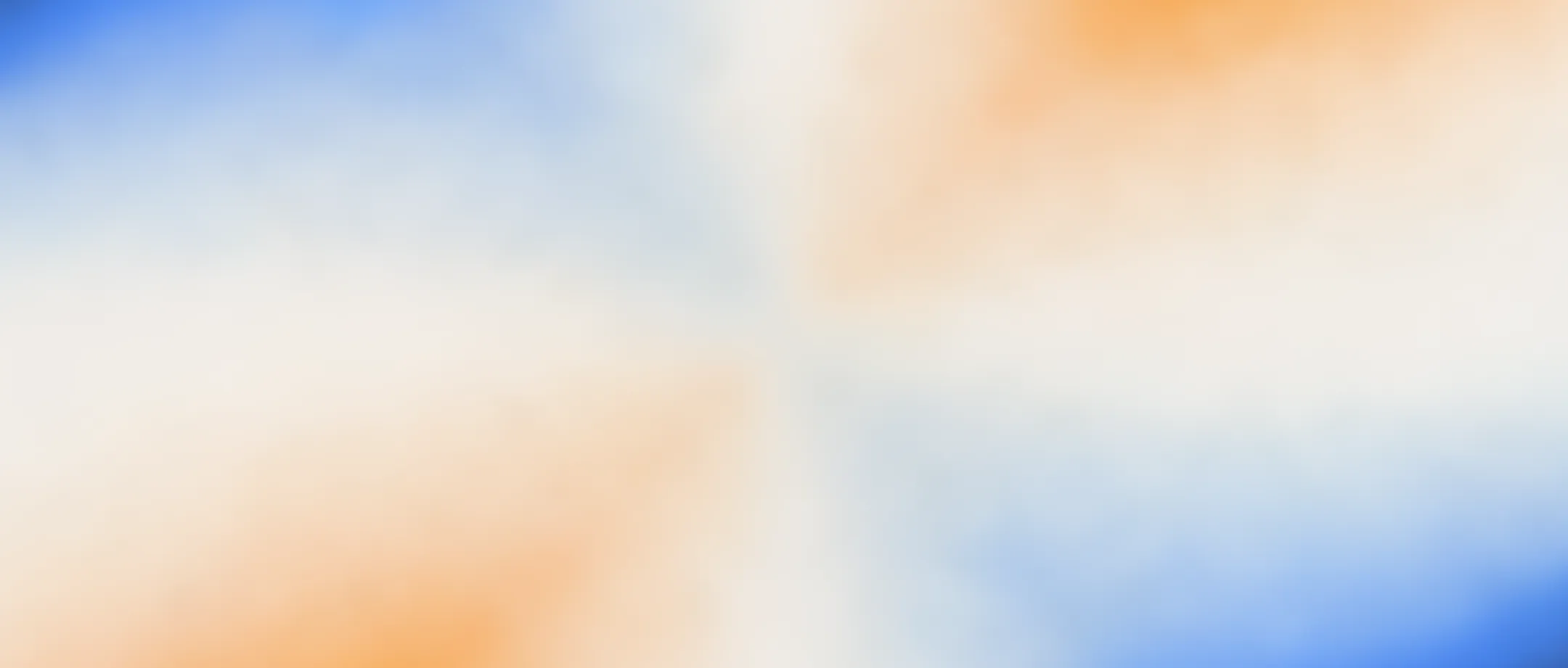 Soft gradient background blending light blue and orange hues in a smooth abstract pattern.