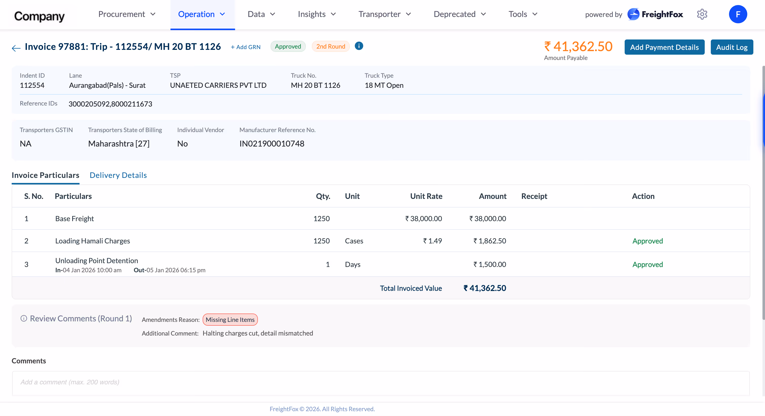 Settle Dashboard