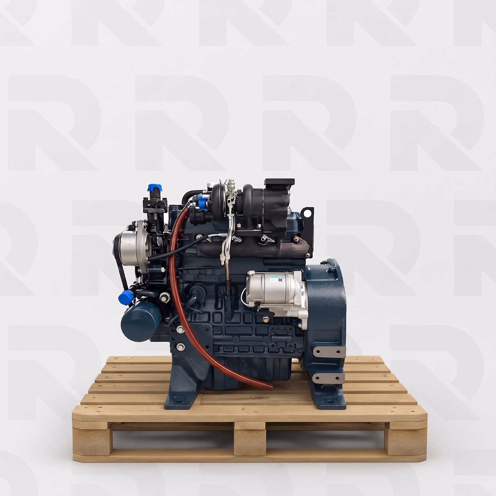 Moteur Kubota V1505-T - côté échappement