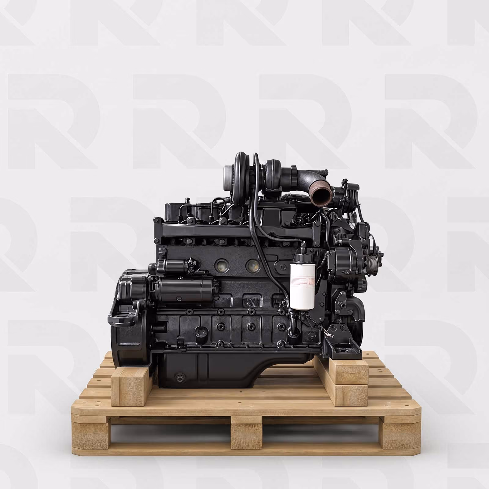 Moteur Cummins 6TA590 Occasion - côté échappement