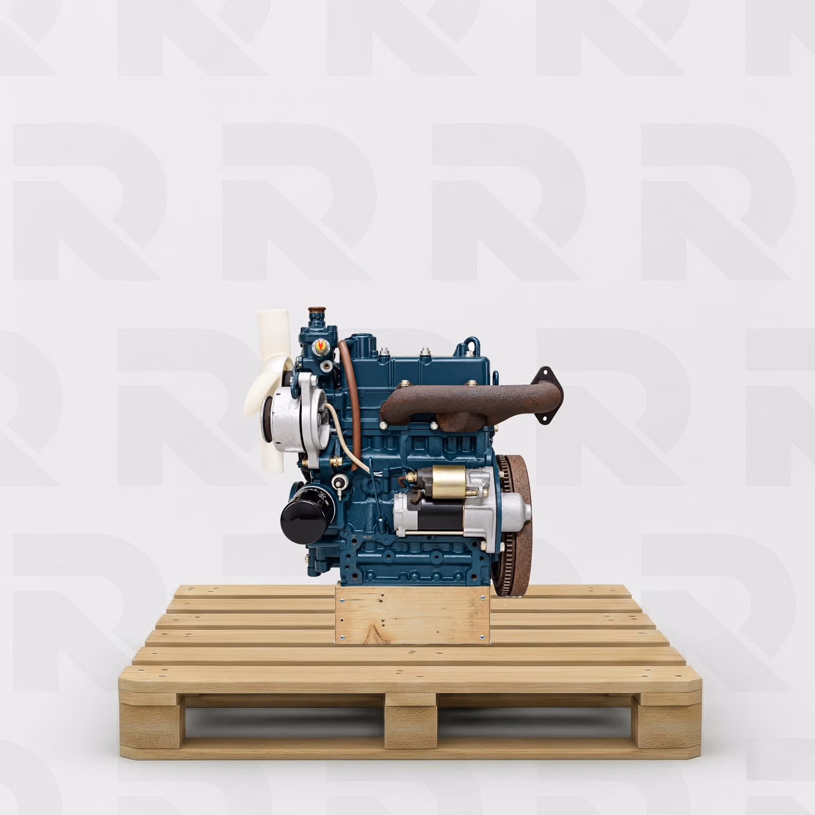 Moteur Kubota D782 Occasion - côté échappement