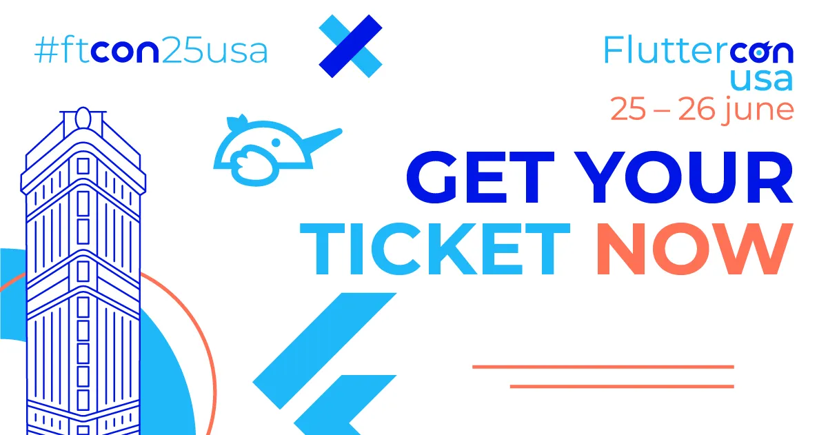 Fluttercon USA 2025 Register Now Banner