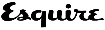 Esquire magazine logo in black cursive text.