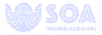Logo de Sustainable Ocean Alliance représentant des vagues stylisées et l'acronyme SOA avec le nom complet en dessous.