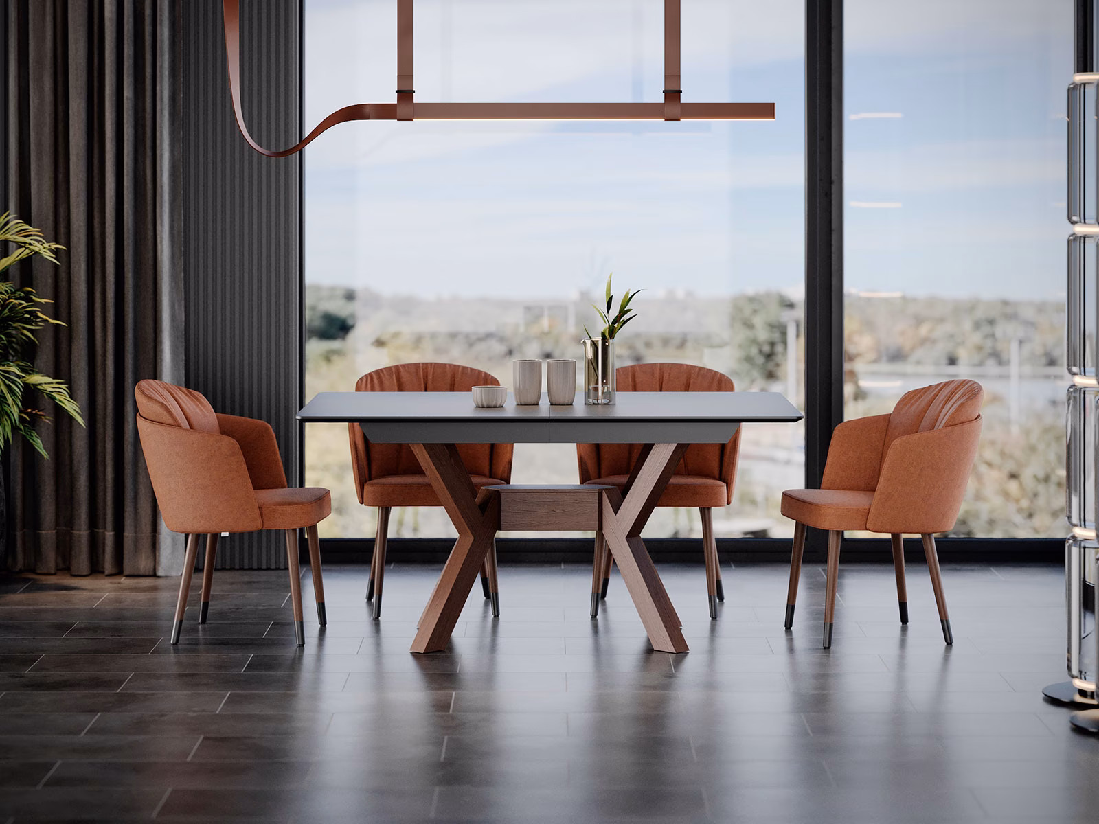 Dining room table with chairs