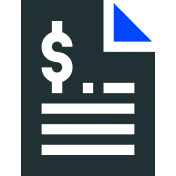 Document icon with a dollar sign and text lines, representing financial or billing information.