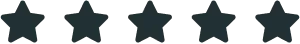 Five dark blue star icons in a horizontal row, representing a 5-star rating.