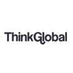 Логотип Thinkglobal чорним шрифтом на прозорому фоні.