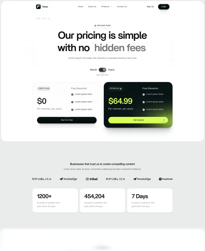 Pricing overview image.