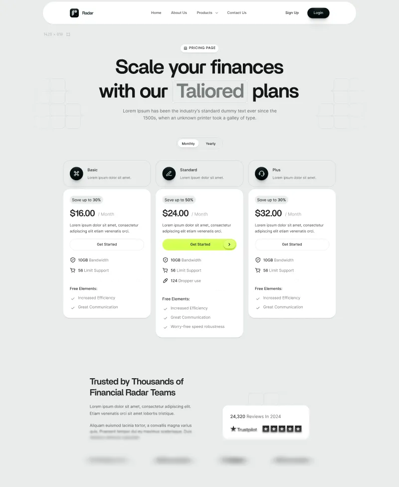 Pricing overview image.