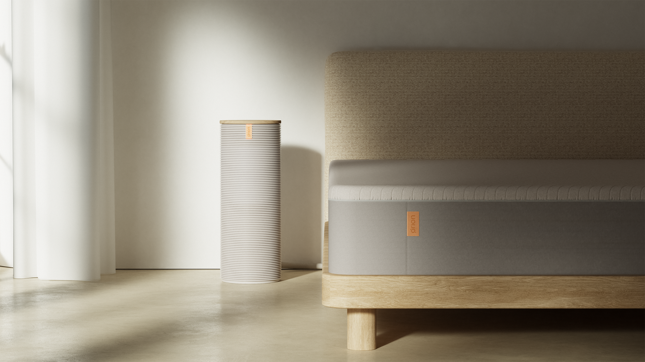 Orion sleep system in a bedroom