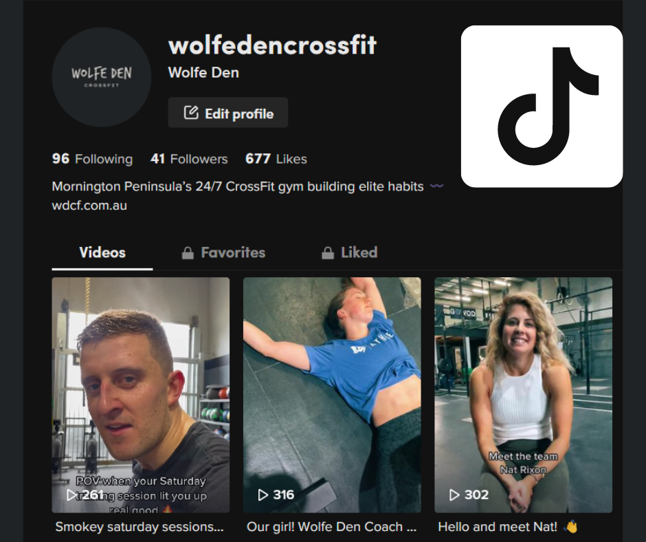 Wolfe Den CrossFit is now on Tik Tok!