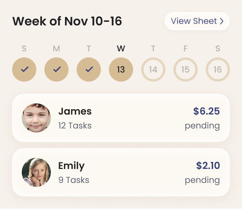 Every Week Chore App
