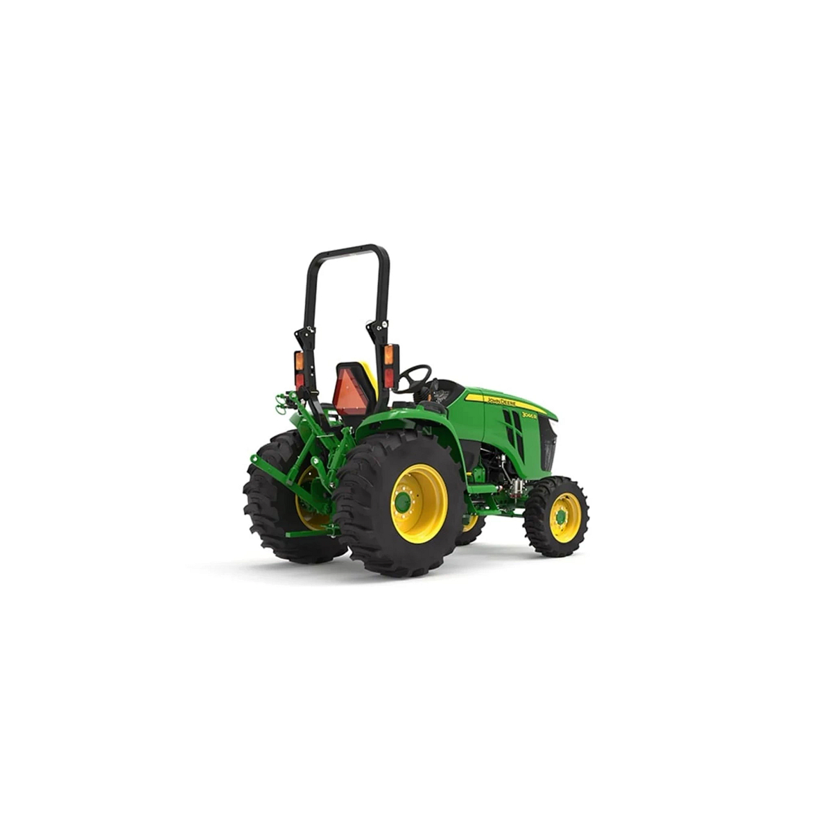 Studio image with a rear right view of 3046R Compact Tractor