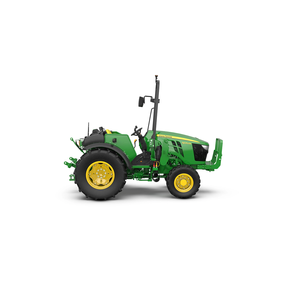 Studio image with right side view of 5075EN Open Operator Station tractor.