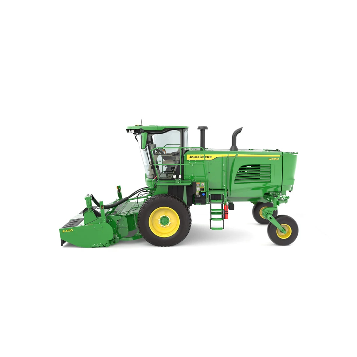 Left side studio rendering of W235M Self Propelled Windrower