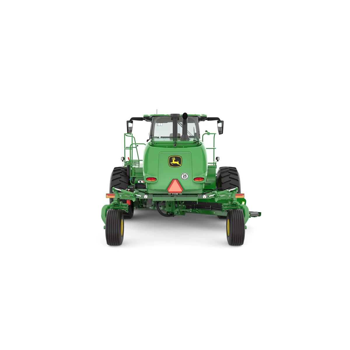 Rear studio rendering of W235R Self Propelled windrower