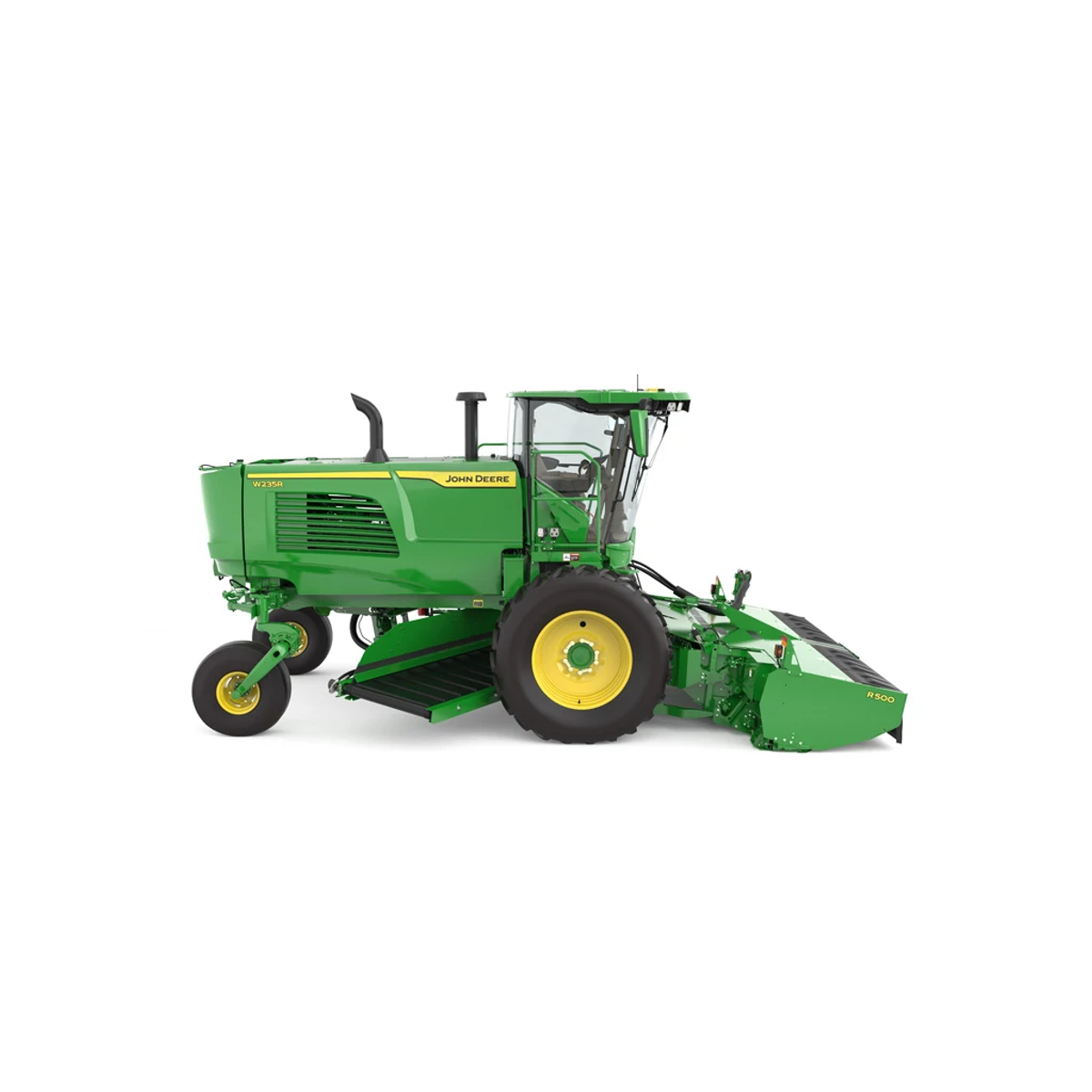Right side studio rendering of W235R Self Propelled windrower