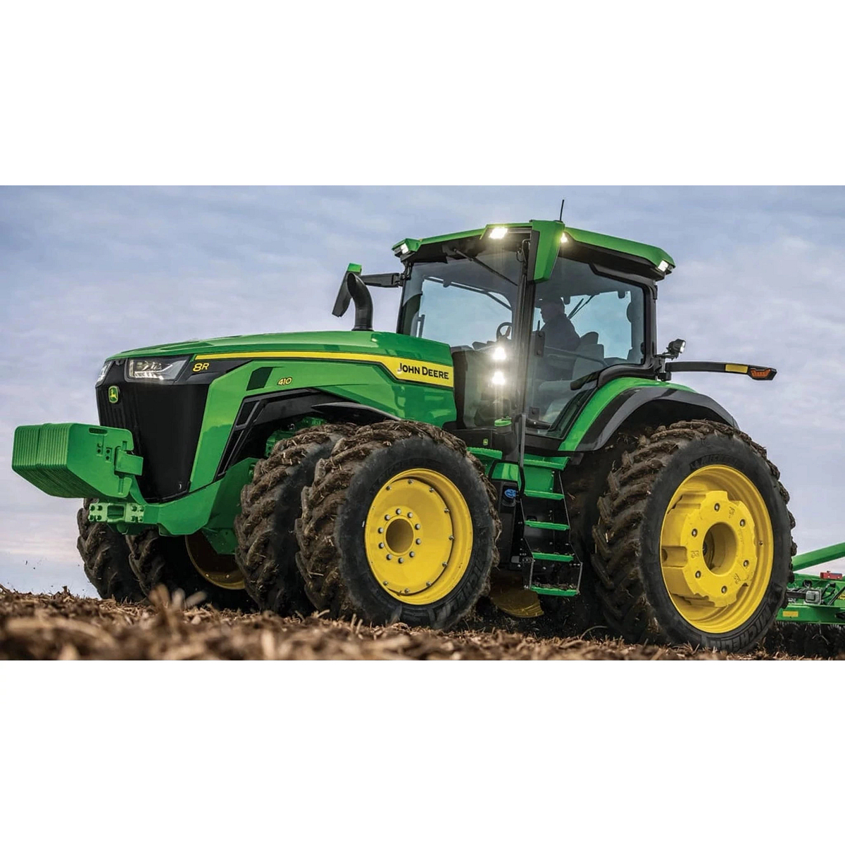 8R 410 Tractor in a corn field