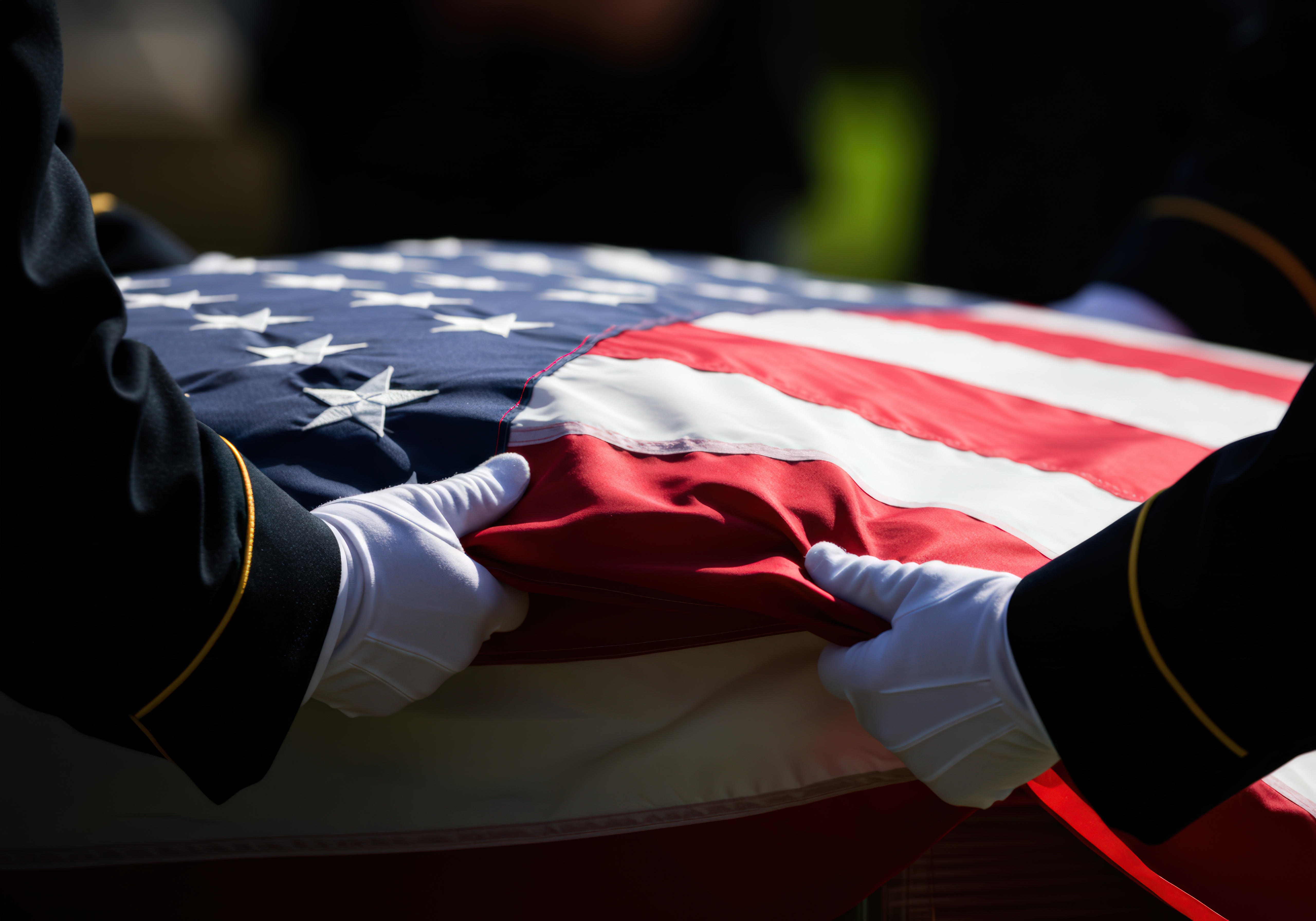 Folded American flag