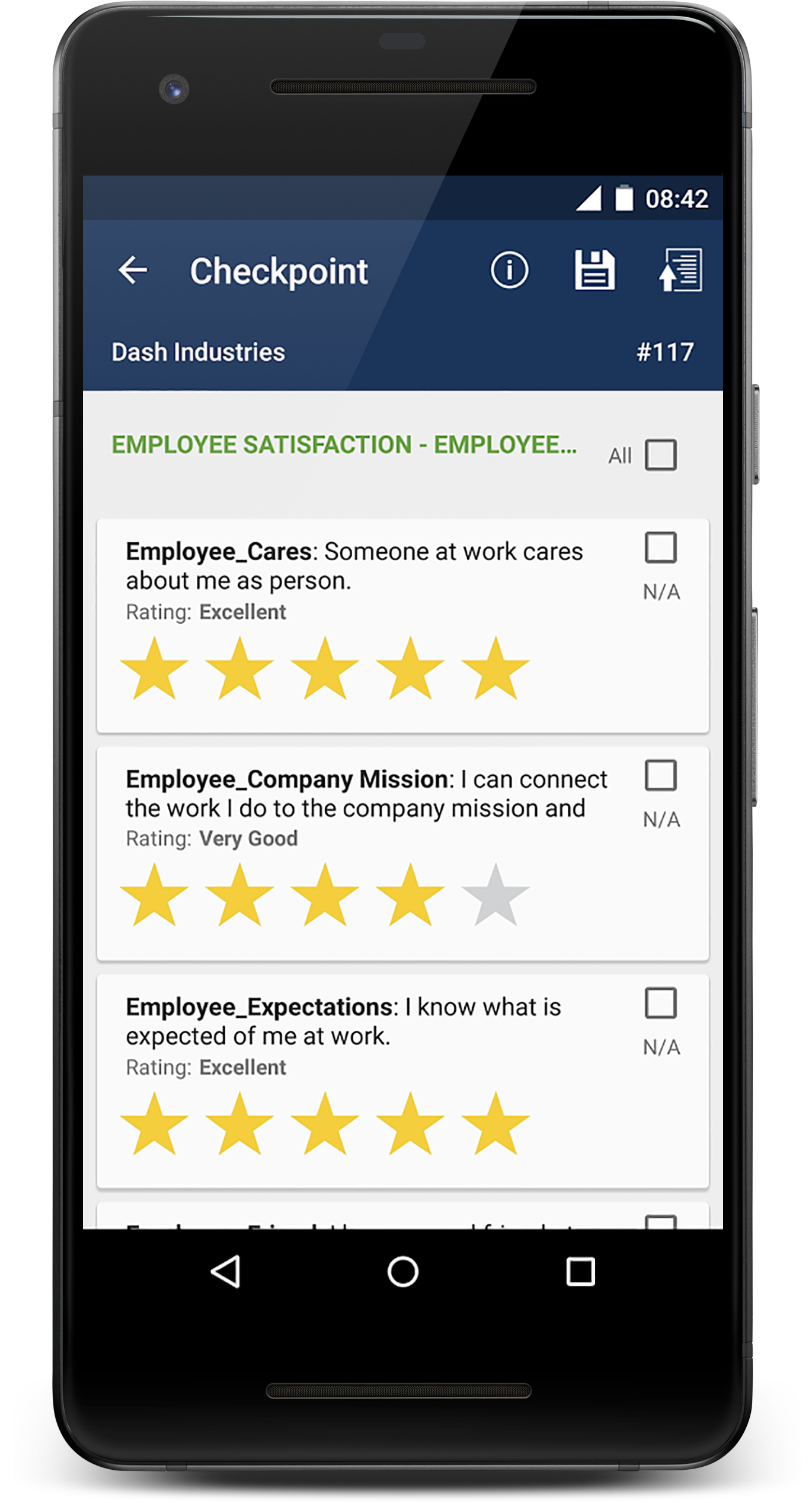 Employee Satisfaction Survey - TEAM's Quality Assurance Tool