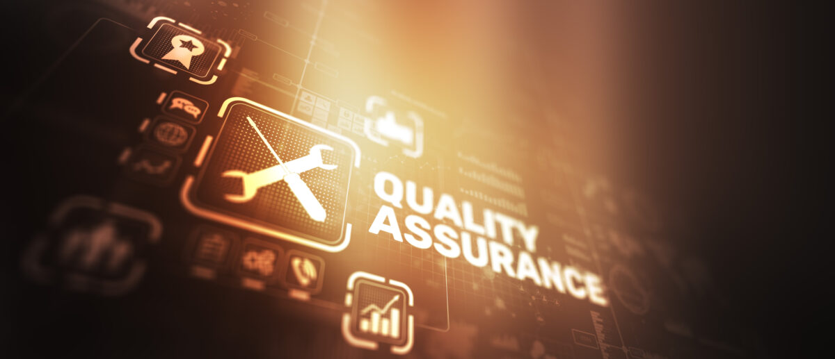 Quality Assurance Service Guarantee Standard. Universal business background.
