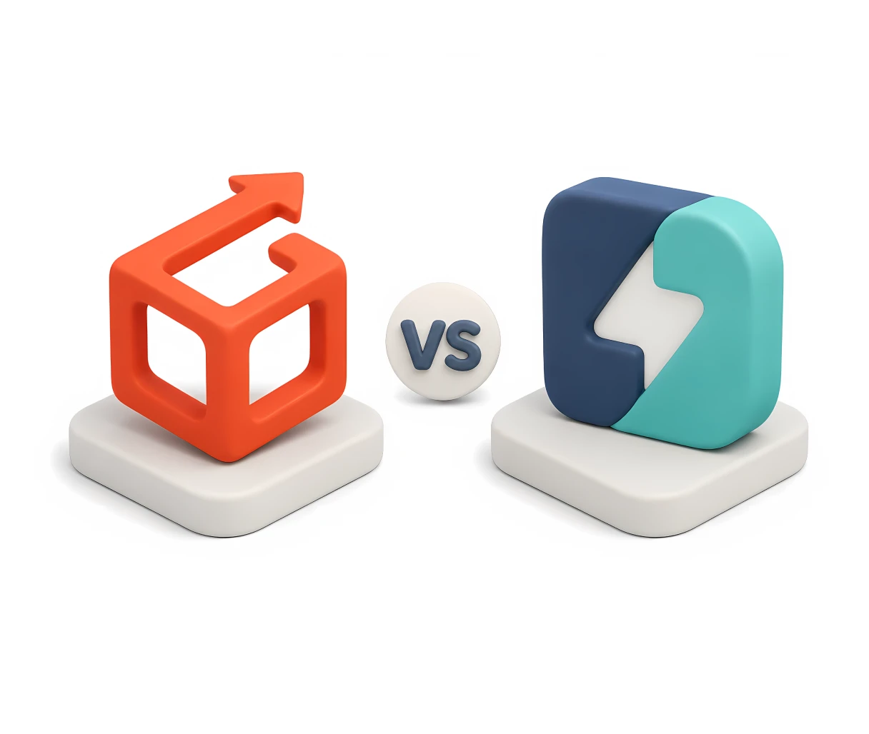 3d icons of Ministry Grid Logo and Develop.Me logo
