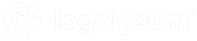 Logo text reading 'logoipsum' with a design of four connected rounded white dots arranged diagonally to the left.