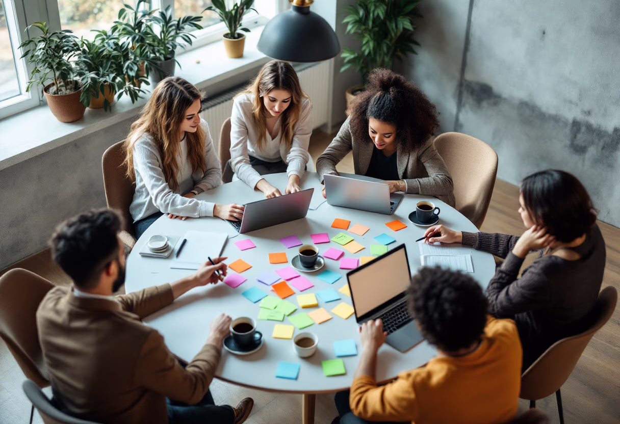 image of brainstorming session (for a productivity tools business)