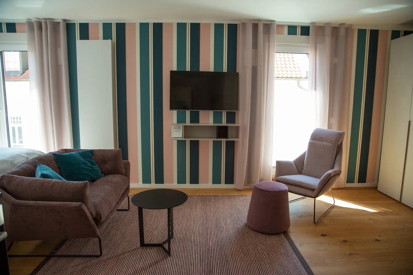 Wohnbereich des Superior Studios im ersten Obergeschoss, 21rooms Ingolstadt