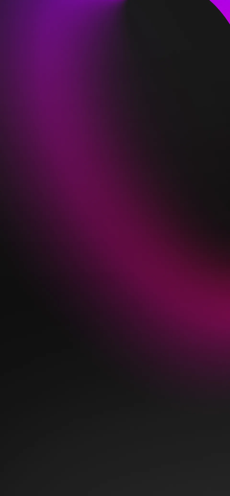 Abstract dark background with a glowing purple gradient curve.