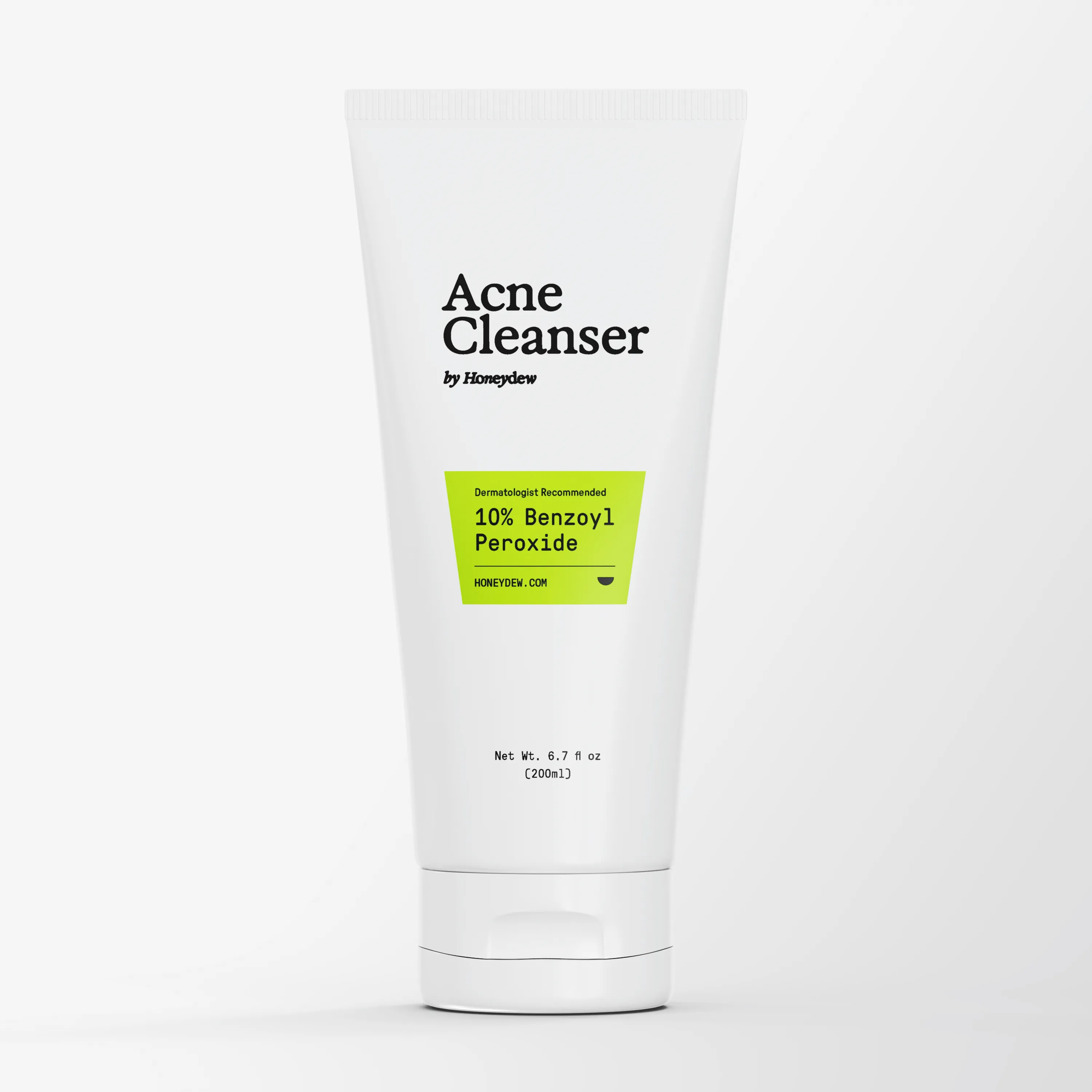 Benzoyl peroxide cleanser treatment